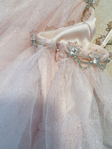 Romantic Moonlit Glow, Tiered Glitter Dress