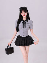 Ballet A-Line Puffy Mini Skirt