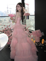Ethereal Blush Princess Tulle Dress