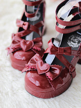 Heart Knot Lolita High Heels Shoes