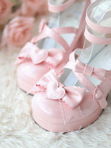 Heart Knot Lolita High Heels Shoes