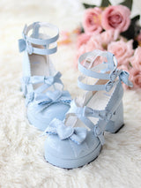 Heart Knot Lolita High Heels Shoes