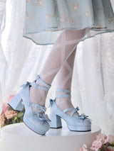 Heart Knot Lolita High Heels Shoes