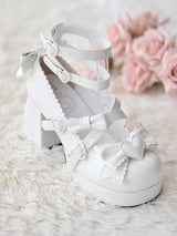 Heart Knot Lolita High Heels Shoes