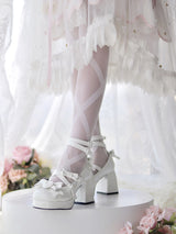 Heart Knot Lolita High Heels Shoes