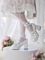 Heart Knot Lolita High Heels Shoes