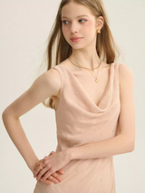 Starlit Peach Ruffle Dress