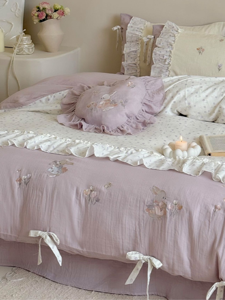 Bunny Garden French Cotton Bedding Set