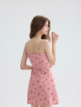 Strawberry Crème Lace Mini Dress