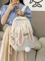 Cute Bunny School Big Backpack Bag