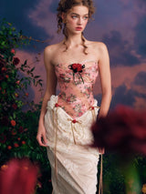 Roses at Dusk Corset Dress