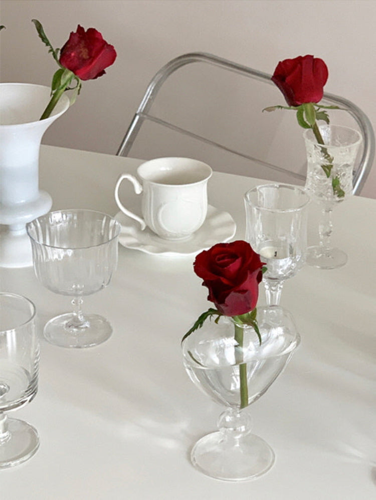Romantic Heart Glass Vase