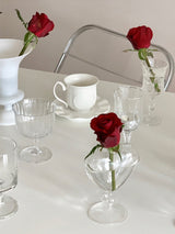 Romantic Heart Glass Vase