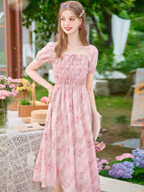Romantic Blossom Smocked Dress
