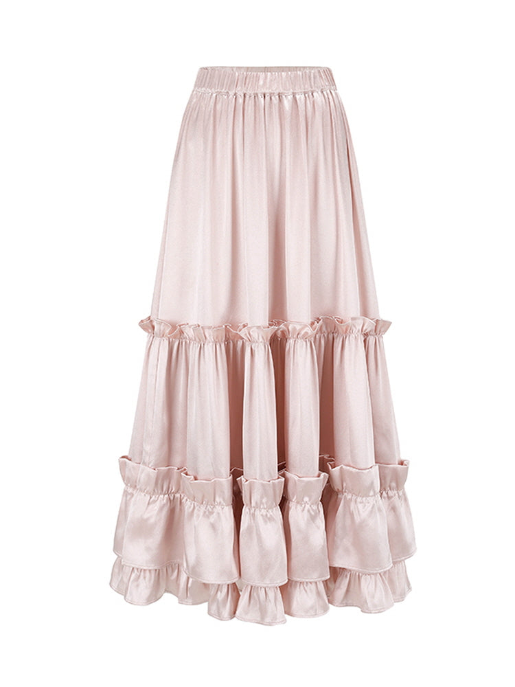 Regal Rose Corset & Satin Skirt Set