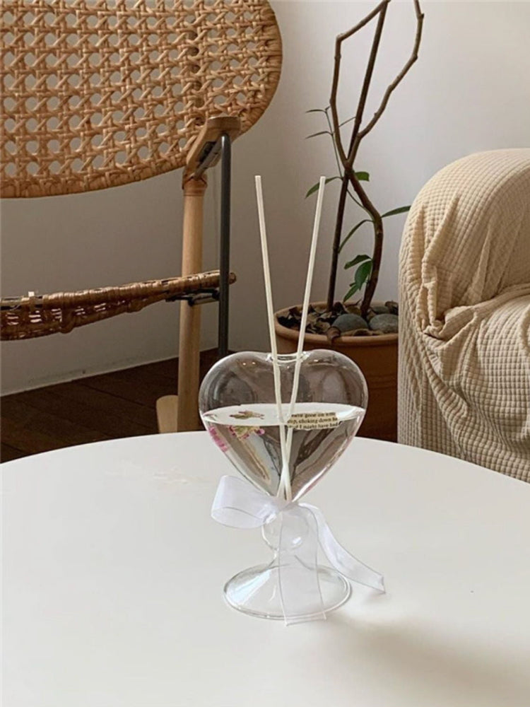 Romantic Heart Glass Vase