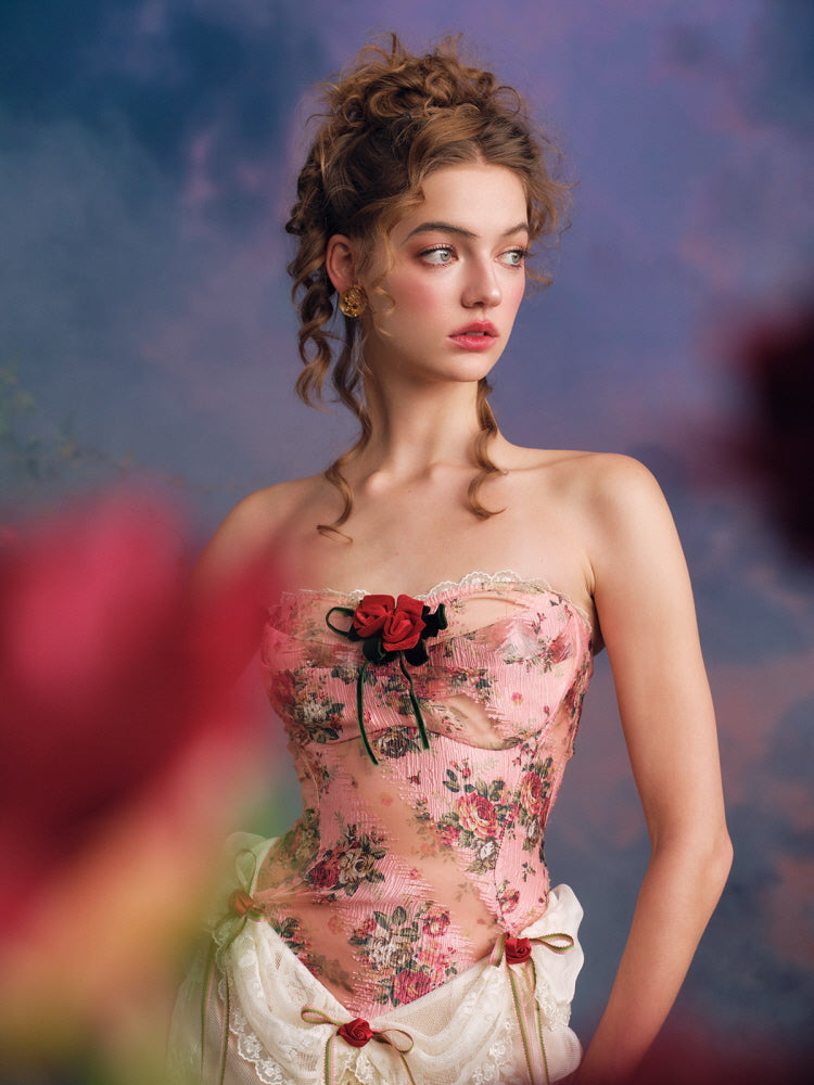 Roses at Dusk Corset Dress