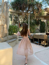 Blush Whisper Ruffled Gown