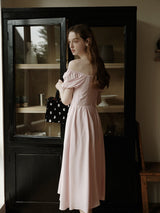 Square Neck Lace-Up Princess Dress