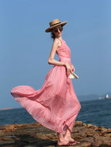Seaside Serenade Halter Dress