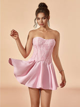 Lace Corset Mini Dress