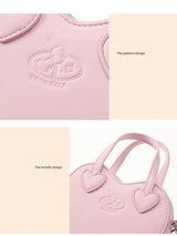 Pink Heart Charm Chain Mini Handbag