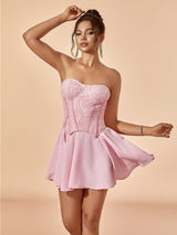 Lace Corset Mini Dress