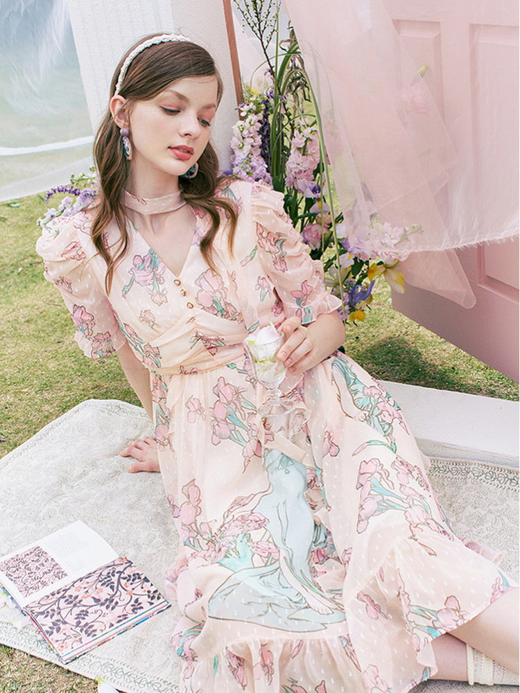 Enchanted Garden Chiffon Dress