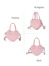 Pink Heart Charm Chain Mini Handbag