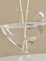 Romantic Heart Glass Vase