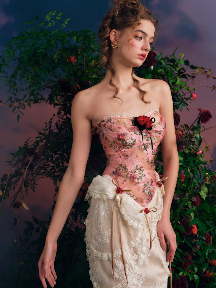 Roses at Dusk Corset Dress