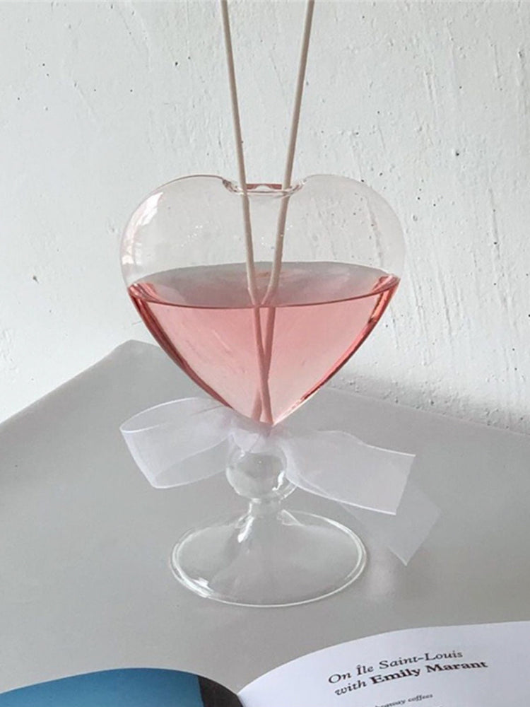 Romantic Heart Glass Vase