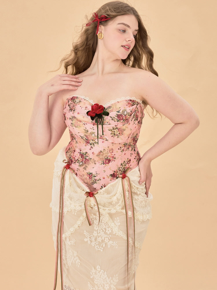 Rosette Garden Corset Top