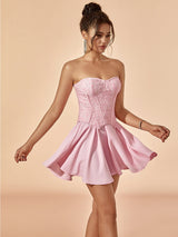 Lace Corset Mini Dress