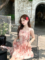 Romantic Rose Blossom Layered Dress