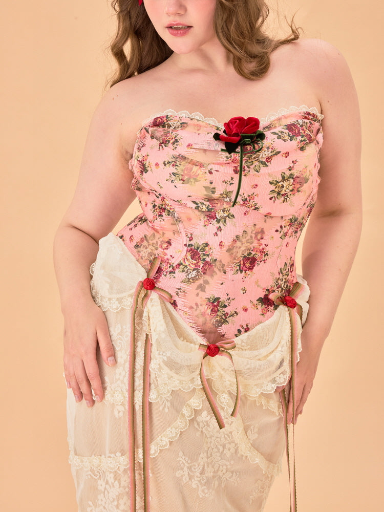 Rosette Garden Corset Top