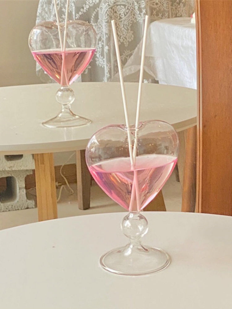 Romantic Heart Glass Vase