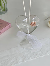 Romantic Heart Glass Vase