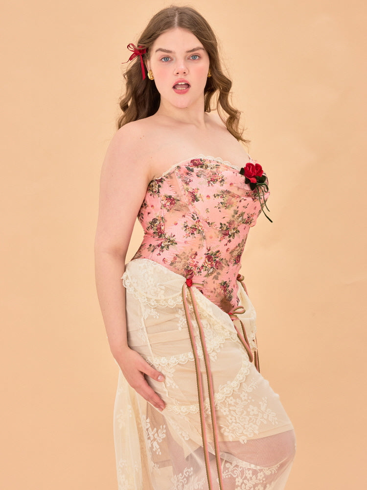 Rosette Garden Corset Top