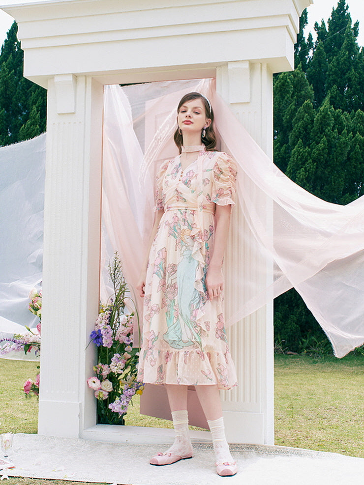 Enchanted Garden Chiffon Dress