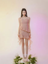 Celestial Lace Cascade Dress
