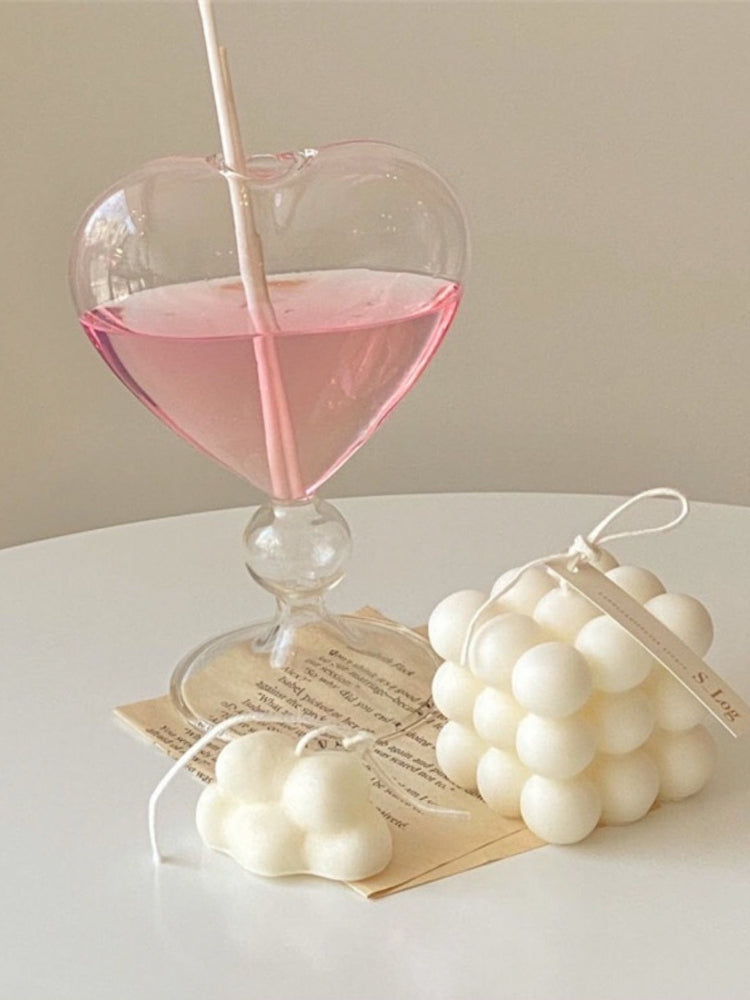 Romantic Heart Glass Vase