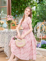 Romantic Blossom Smocked Dress