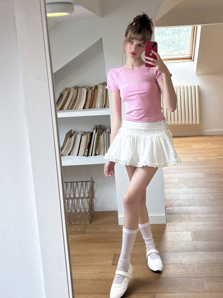 Rhinestone Heart Fitted Tee