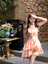 Romantic Rose Blossom Layered Dress
