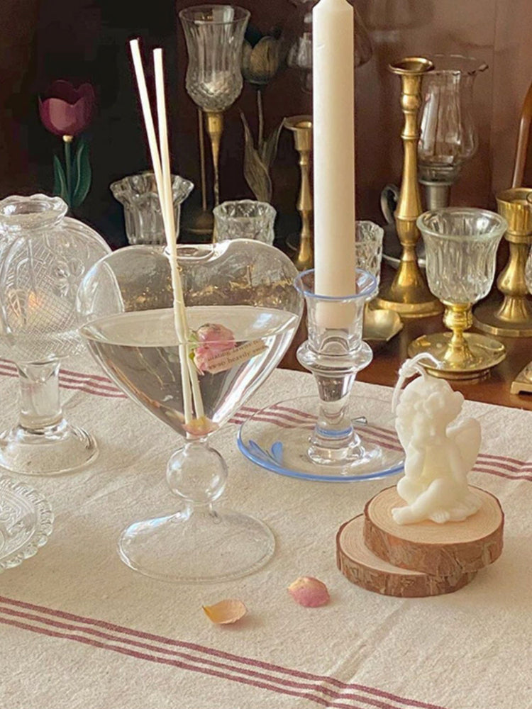 Romantic Heart Glass Vase
