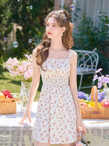 Floral Romance Ruffle Strap Dress