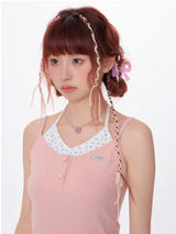 Fake Two-Piece Splicing Flower Pit Strap