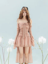 Blush Whisper Ruffled Gown