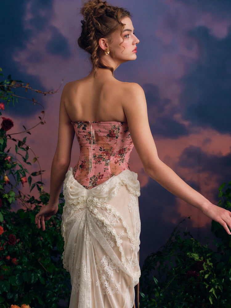Roses at Dusk Corset Dress